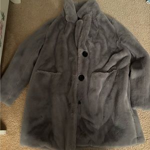 Gray fur jacket